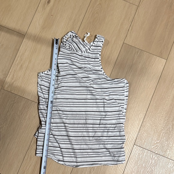 Lululemon Athletica Black and White Striped Tank Top - Picture 1 of 4